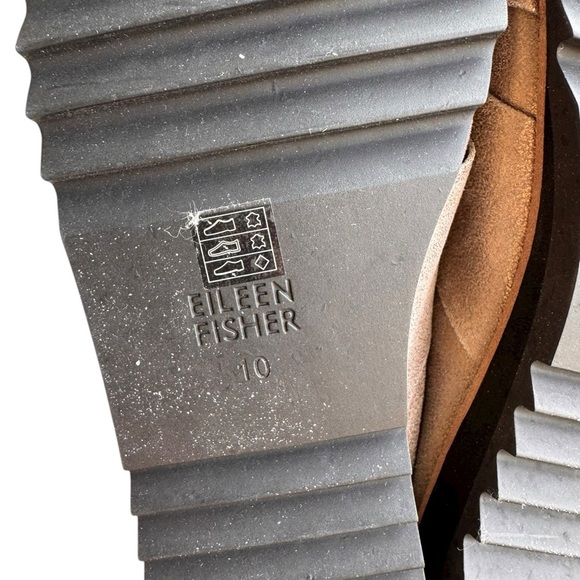 Eileen Fisher - Enna Twisted Metallic Leather Loafers Women’s Sz 10 - Picture 6 of 10